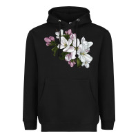 Black apple blossom Heavyweight Hoodie - LillyAllenDesigns
