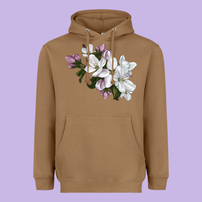 Apple Blossom Heavyweight Hoodie Designed By Lillyallendesigns