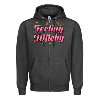 Charcoal Heather feeling witchy Zipper Hoodie - AdoDesignShop