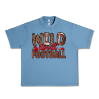 Pebble Blue wild about football Urban Heavy Tee - Zillion Design Studio