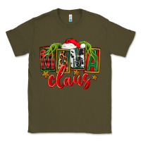 Army Green Christmas mama Claus Classic Tee - FaDigitalArtStudio