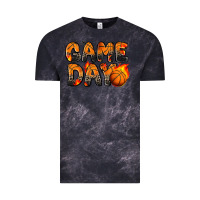 Cloud Black game day basketball leopard Vintage Tee - Zillion Design Studio