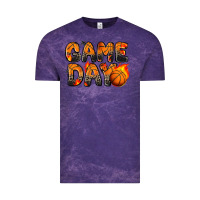 Cloud Purple game day basketball leopard Vintage Tee - Zillion Design Studio