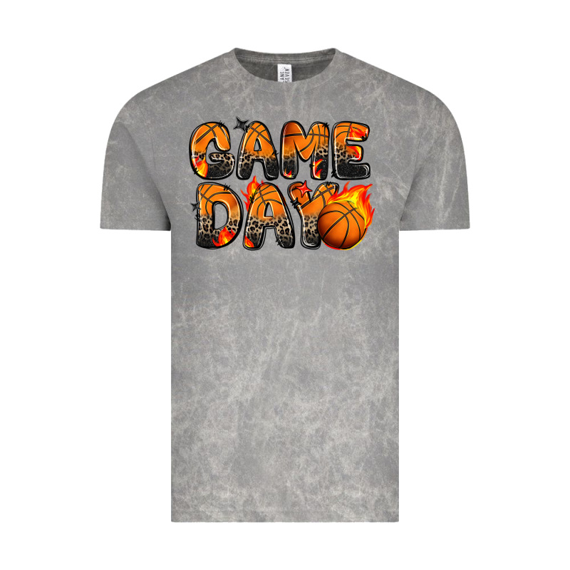 Game Day Basketball Leopard Vintage Tee by Zillion Design Studio | Teevron