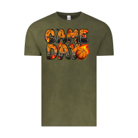 Vintage Olive game day basketball leopard Vintage Tee - Zillion Design Studio