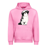 Fuchsia Pink shih tzu dog Urban Hoodie - LillyAllenDesigns