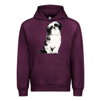 Mauve Wine shih tzu dog Urban Hoodie - LillyAllenDesigns
