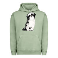 Pigment Oil Green shih tzu dog Urban Hoodie - LillyAllenDesigns