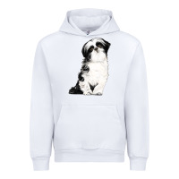 White shih tzu dog Urban Hoodie - LillyAllenDesigns
