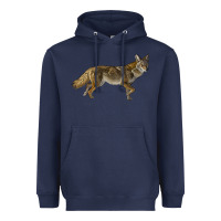Navy coyote Heavyweight Hoodie - LillyAllenDesigns