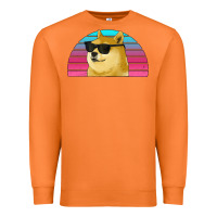 Carrot doge coin bitcoin hodl retro sunset Premium Sweatshirt - Jasminsmagicworld