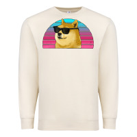 Sandshell doge coin bitcoin hodl retro sunset Premium Sweatshirt - Jasminsmagicworld