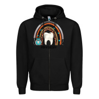 Black dentallife rainbow Zipper Hoodie - JahusDesignShop