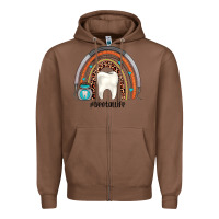 Chestnut dentallife rainbow Zipper Hoodie - JahusDesignShop