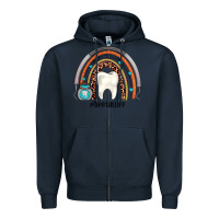 Navy dentallife rainbow Zipper Hoodie - JahusDesignShop