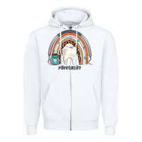 White dentallife rainbow Zipper Hoodie - JahusDesignShop