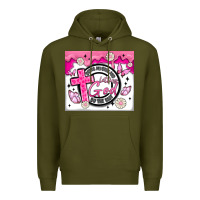 Army Green doing my best and letting god Premium Hoodie - MaliasSmallBusiness