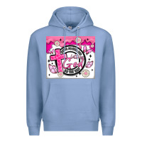 Colony Blue doing my best and letting god Premium Hoodie - MaliasSmallBusiness
