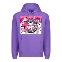 Purple doing my best and letting god Premium Hoodie - MaliasSmallBusiness