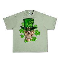 Oil Green st. patrick's day skull Urban Heavy Tee - RanaPortraitStore