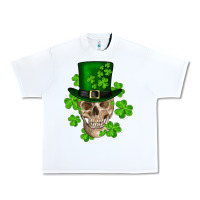 White st. patrick's day skull Urban Heavy Tee - RanaPortraitStore