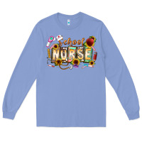 Colony Blue school nurse Long Sleeve Tee - CowhideDigitalArt