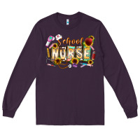 Plum school nurse Long Sleeve Tee - CowhideDigitalArt