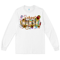 White school nurse Long Sleeve Tee - CowhideDigitalArt