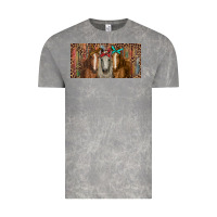 Cloud Rock Horses with serape and leopard Vintage Tee - RanaPortraitStore