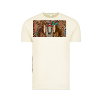 Vintage Arctic Horses with serape and leopard Vintage Tee - RanaPortraitStore