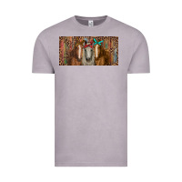 Vintage Zinc Horses with serape and leopard Vintage Tee - RanaPortraitStore