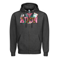Charcoal Heather adon nurse Zipper Hoodie - AdoDesignShop