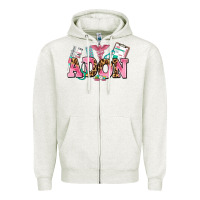 Oatmeal Heather adon nurse Zipper Hoodie - AdoDesignShop