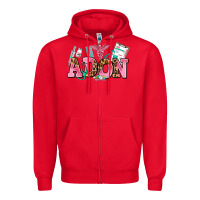 Red adon nurse Zipper Hoodie - AdoDesignShop