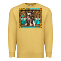 Antique Gold Western Cute Pig Premium Sweatshirt - LillyAllenDesigns
