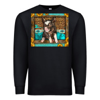 Black Western Cute Pig Premium Sweatshirt - LillyAllenDesigns