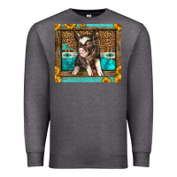 Charcoal Heather Western Cute Pig Premium Sweatshirt - LillyAllenDesigns