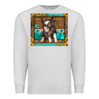 Dove Grey Western Cute Pig Premium Sweatshirt - LillyAllenDesigns