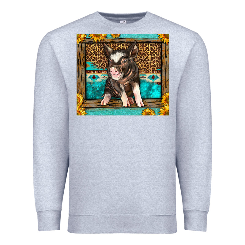 Western Cute Pig Premium Sweatshirt by LillyAllenDesigns | Teevron