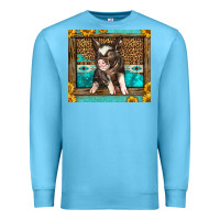 Ocean Blue Western Cute Pig Premium Sweatshirt - LillyAllenDesigns