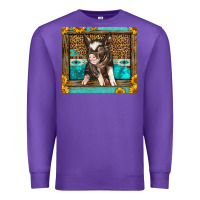 Purple Western Cute Pig Premium Sweatshirt - LillyAllenDesigns