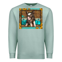 Seafoam Western Cute Pig Premium Sweatshirt - LillyAllenDesigns
