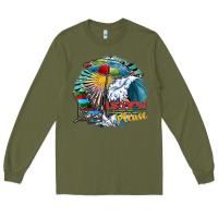 Army Green beach please Long Sleeve Tee - SublimationCraftShop