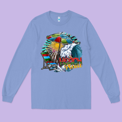 Beach Please Long Sleeve Tee Designed By Sublimationcraftshop