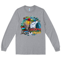 Heather Grey beach please Long Sleeve Tee - SublimationCraftShop