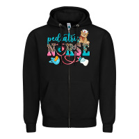 Black pediatric nurse Zipper Hoodie - AdoDesignShop