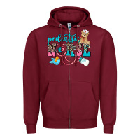 Burgundy pediatric nurse Zipper Hoodie - AdoDesignShop