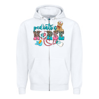 White pediatric nurse Zipper Hoodie - AdoDesignShop
