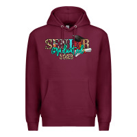 Burgundy senior graduated 2023 Premium Hoodie - NancyCooperArtShop