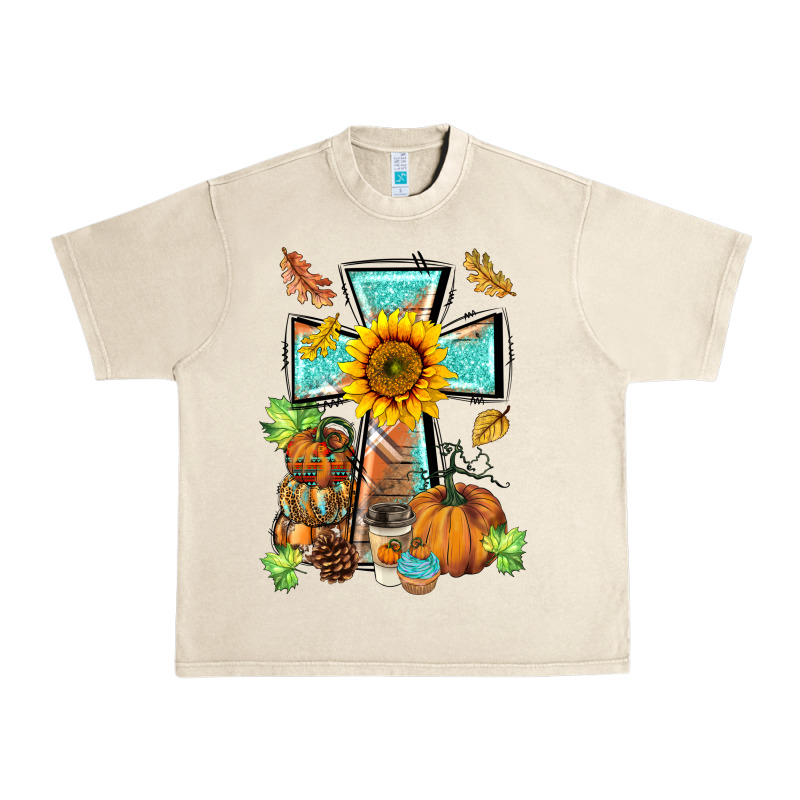 Western Thankful Cross Pumpkin Urban Heavy Tee by BarkalooDesign | Teevron